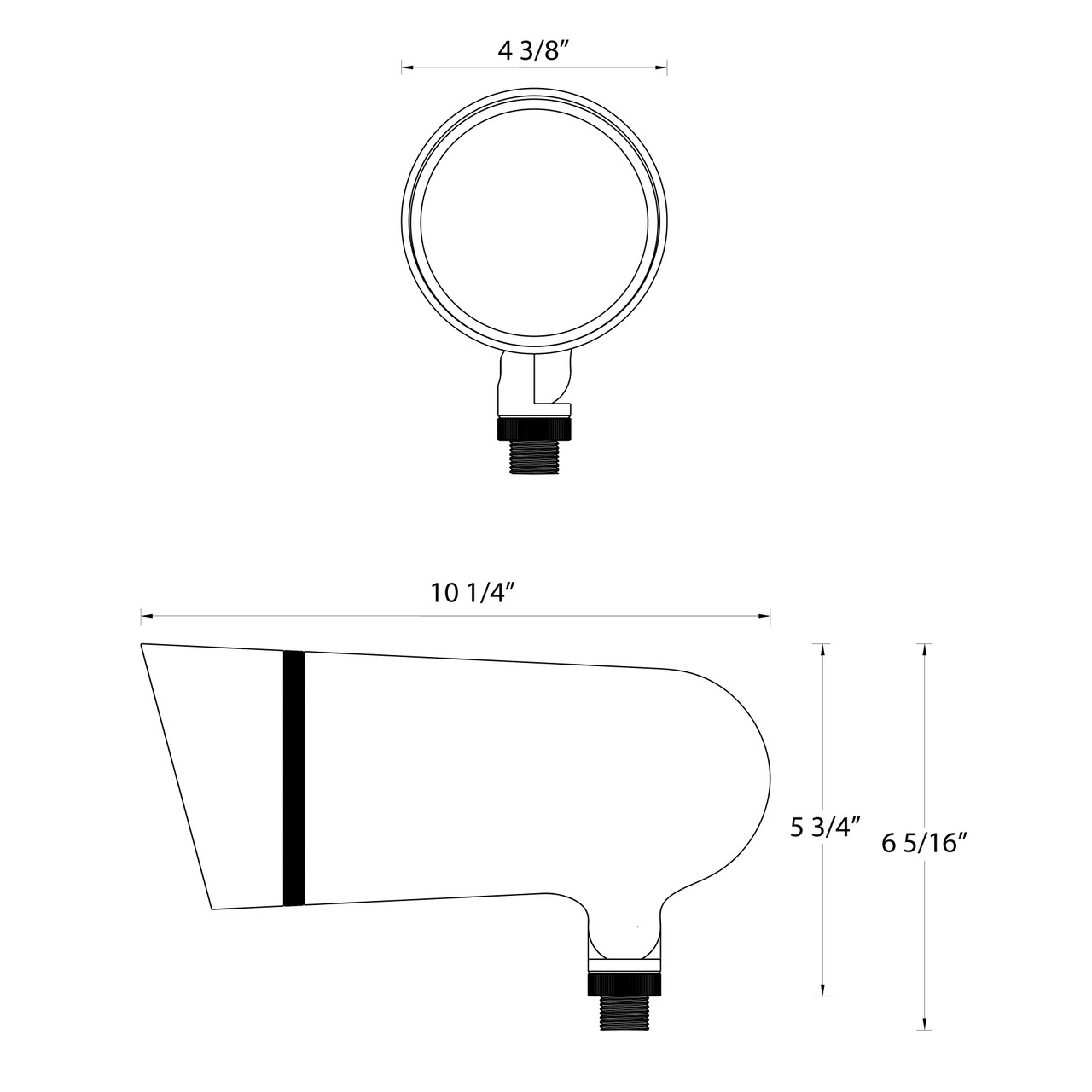 LFXL 2700K/3000K/3500L/4000K/5000K Select Optics Bz Landscape Flood Line Drawing