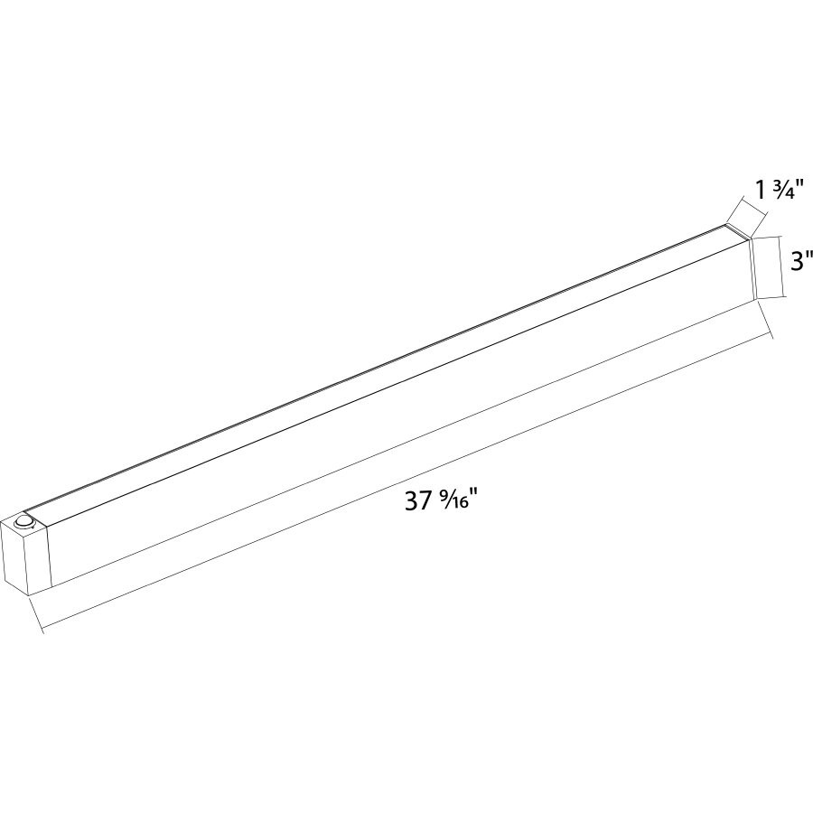 BOA3PUW/LCBS BOA 3' Uplight/downlight Max 30W Pendant 3000/3500/4000K Flat Line Drawing