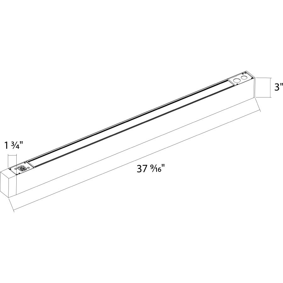 BOA3PUW/LCBS/MVS BOA 3' Uplight/downlight Max 30W Pendant 3000/3500/4000K Flat Line Drawing
