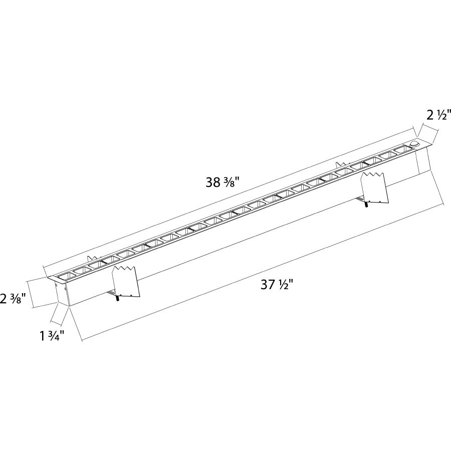 BOA3RL/LCBS BOA 3' Downlight 30/21/18/15/8W Recessed 3000/3500/4000K Louvers Line Drawing