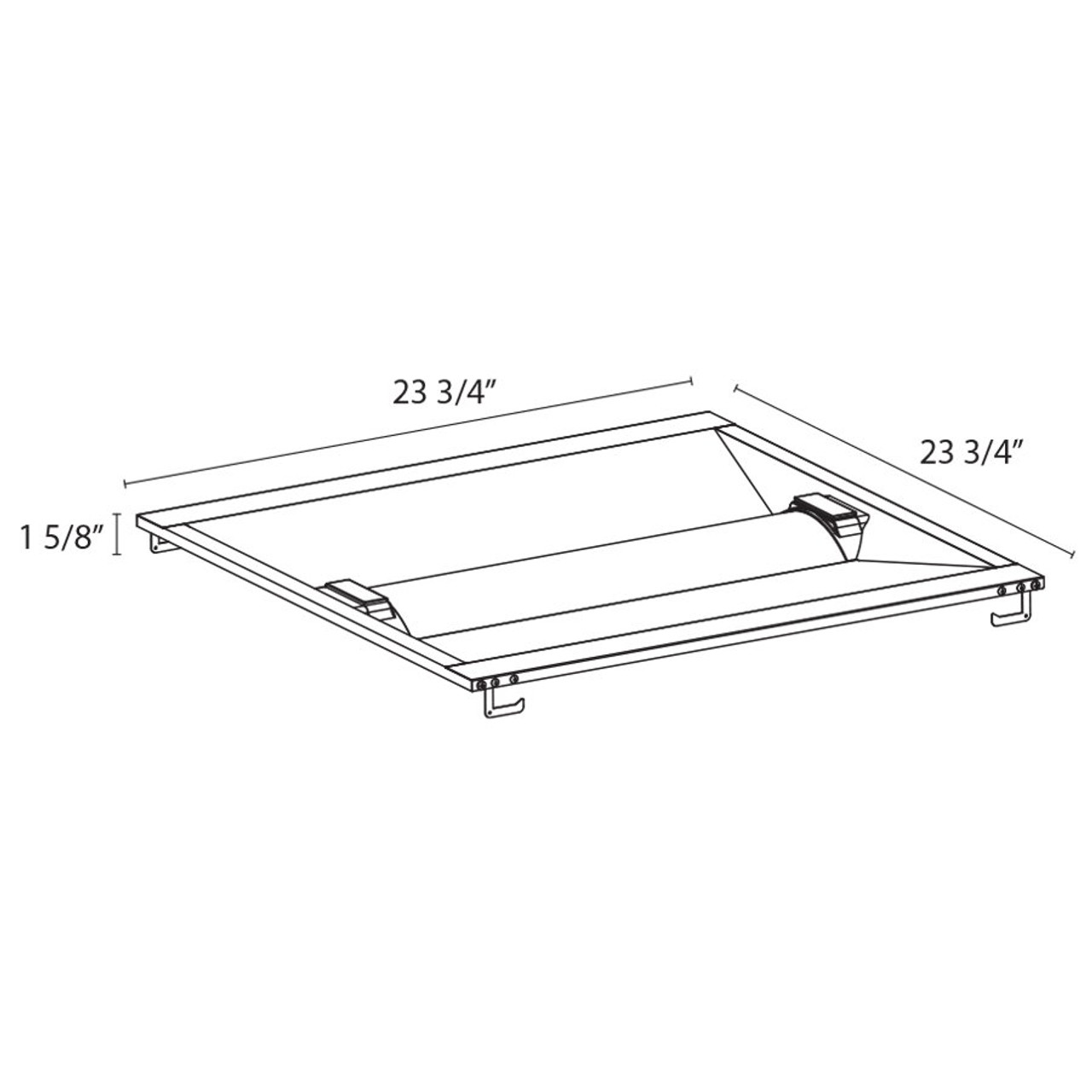 SWISH34-2X2/LCBS/MVS SWISH34 2X2 30/25/18W 3500/4000/5000K Lightcloud Blue Microwave Line Drawing