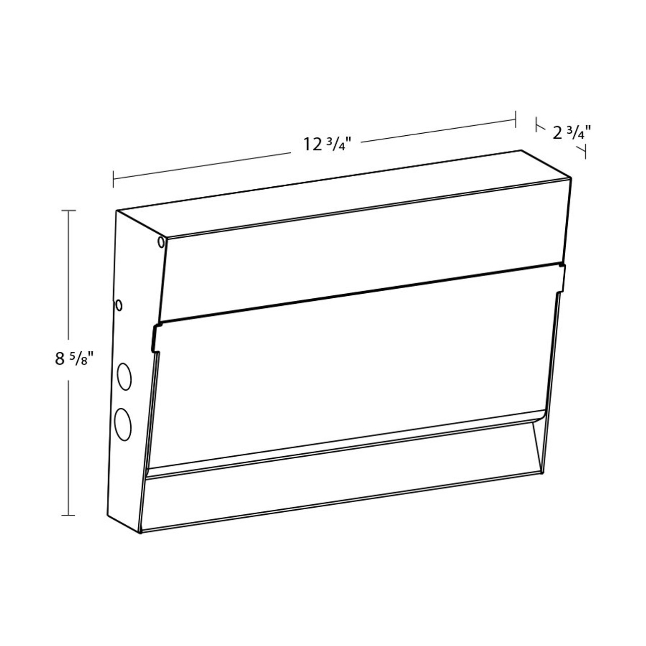 C-WALLM/LCB Med Wallpack 75/60/40W 3000/4000/5000K 120-277V On-off Photocell Line Drawing