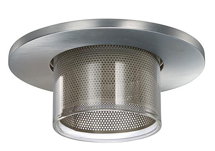 Juno 4450MESH-SC 4" Round Glass Cylinder Chrome Mesh Trim