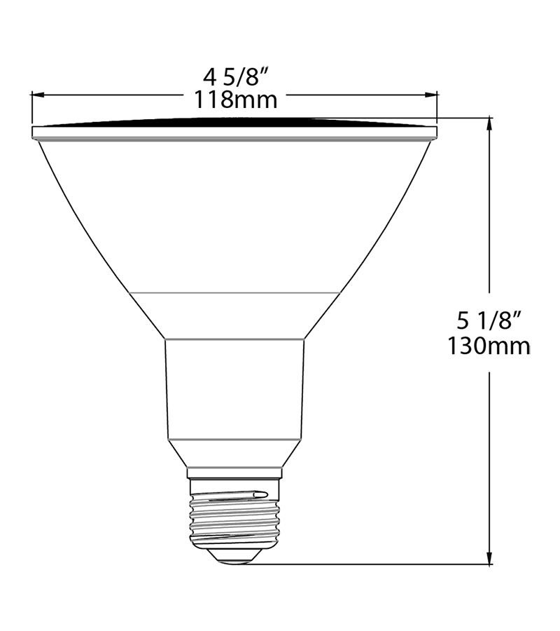 PAR38-12-950-40D-DIM Line Drawing