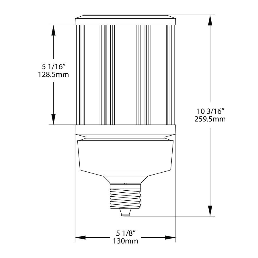 HID-90-EX39-850-BYP-PT-ECO Line Drawing
