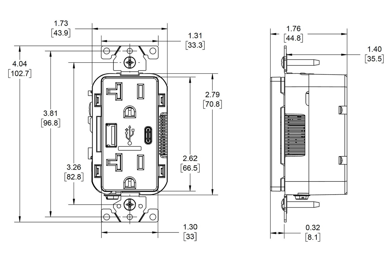 T5638-20W Line Drawing