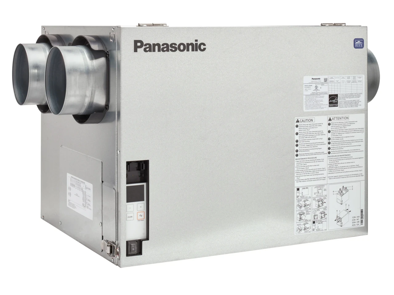 FV-21VEC1S BalancedHome® Elite Plus+ 210 Any Climate ERV, Side Port