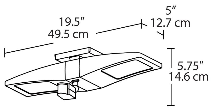 CLED2X10MS Indoor Motion Sensors 2344 Lumens CLED 20W 5000K Mini Sensor