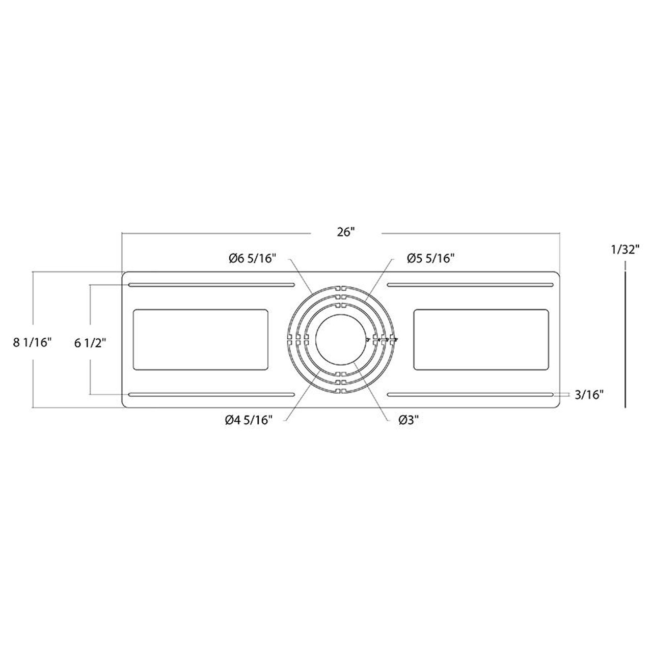 DLPLATE/WFR3456 Mounting Plate For Wafer 3"/4"/5"/6"
