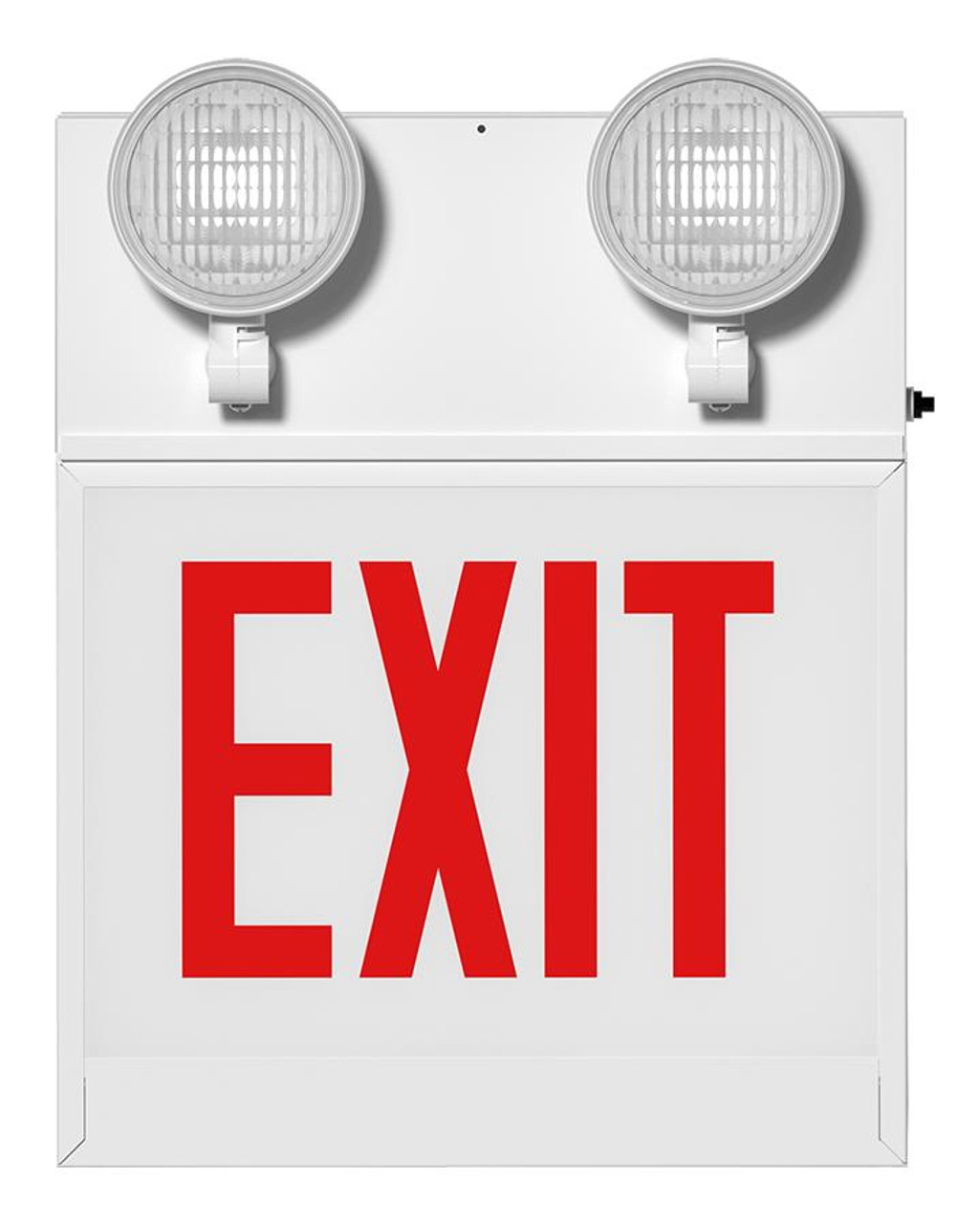 ECOMBO-RCH Exit/em Combo Chicago Manual Test Steel White Red Letters Unv