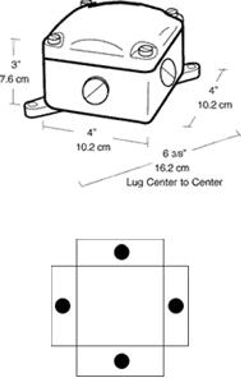 EXB-3/4 Explosionproof Incabdescent Accessory Junction Box 4 Hubs 3/4