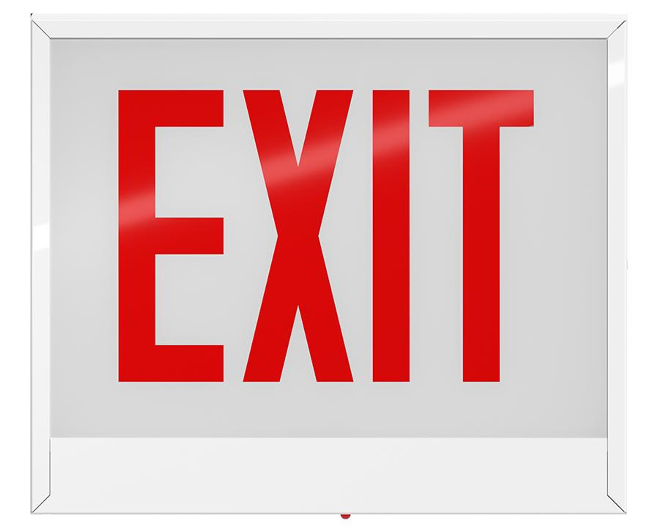 EXIT-1CH Chicago Edge-lit Exit/stair Sign AC Only Manual Steel White Red
