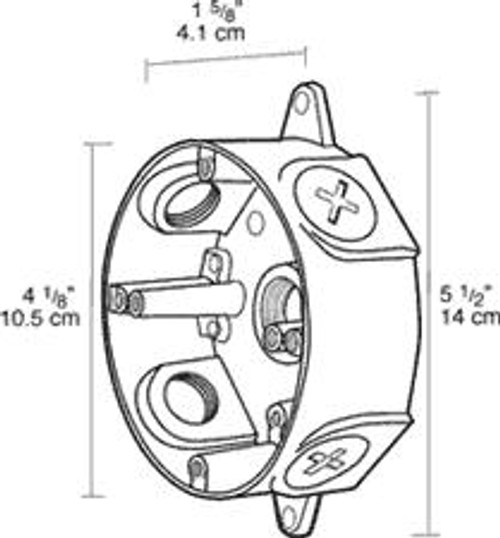 VXCW-3/4 Outdoor Accessory Weatherproof Round Box 3/4 Inch White No Cover