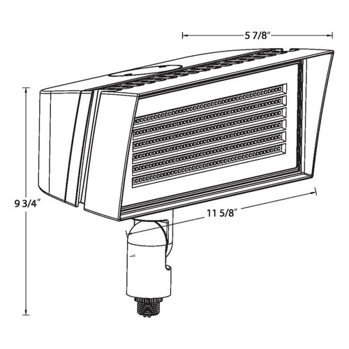 FFLEDM/7PR Floodlights 8138-10813 Lumens FFLED Medium Field Adjustable 5000K/4000K