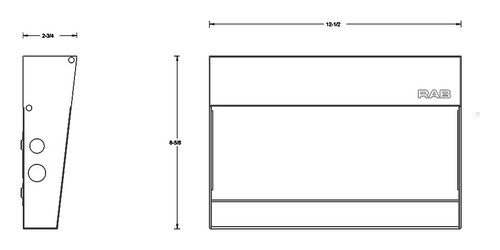 W17-90L W17 Wallpack 86W 9000LM LED 120-277V 80CRI 5000K Cool Bronze