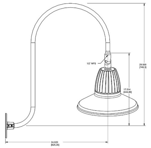 GN3LED13NSTBWN  Line Drawing