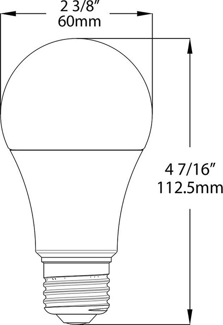 A19-12-E26-840-ND LED Bulb A19 12W 75EQ 1100LM E26 CRI80 4000K Non-dim