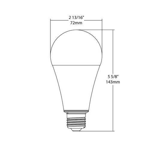 A21-23-E26-840-DIM 120V A-line Bulbs 2550 Lumens A21 23W Base E26 80CRI 4000K Dimmable