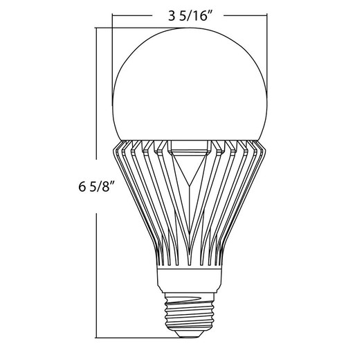 A23-24-E26-840-ND 120-277V A-line Bulbs 3050 Lumens A23 24W Base E26 80CRI 4000K Non-dimming