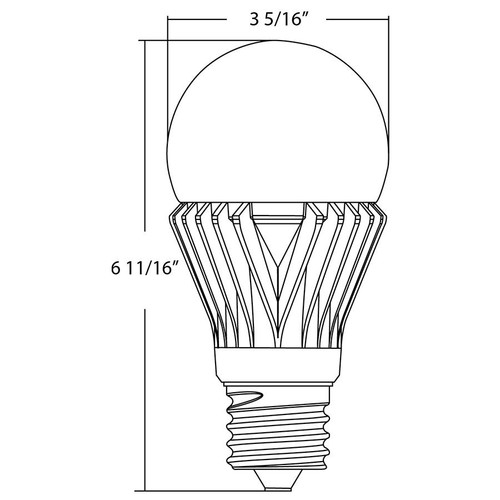 A23-24-EX39-840-ND 120-277V A-line Bulbs 3100 Lumens A23 24W Base EX39 80CRI 4000K Non-dimming