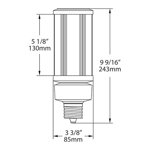 HID-50-EX39-850-BYP-PT-ECO HID Replacements 7500 Lumens HID 50W Base EX39 80CRI 5000K 80CRI