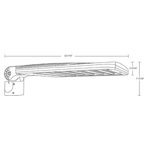 ALEDL3TSFB/480 ALED 170-220-260W T3 5000K Cool 480V W/sf Black
