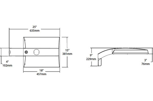 IVAT5S-45LPA740GH/WS2 Area Lights 5530 Lumens IVAT5S Type V Square 38W Universal Pole