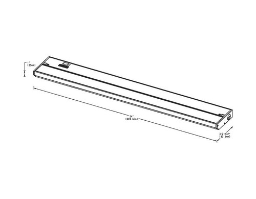 KNOOKFA24W Undercabinet Knook Field Adjustable 24 Inches 13W 2700K/3000K/3500K/4000K/5000K Line Drawing