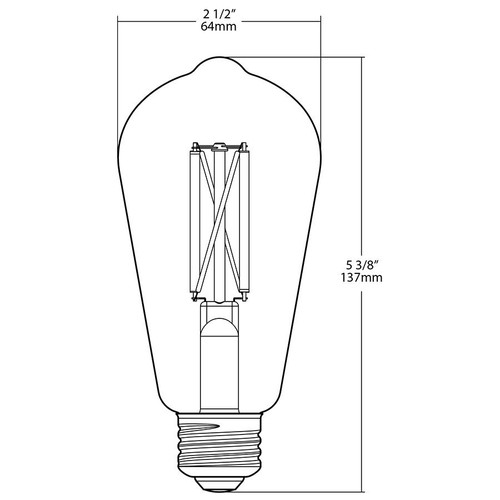 LCBST19-6-E26-9TW-F-C-SS Smart Lamps 800 Lumens LCBST19 6W E26 60EQ CRI90 2200-4500K Tunable