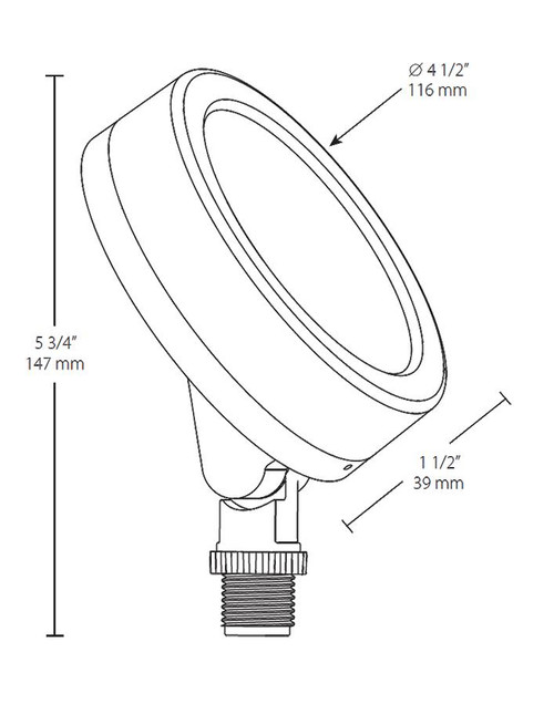 LES13W Leslie Bullet Flood 13W LED 120V 5000K 80 CRI White