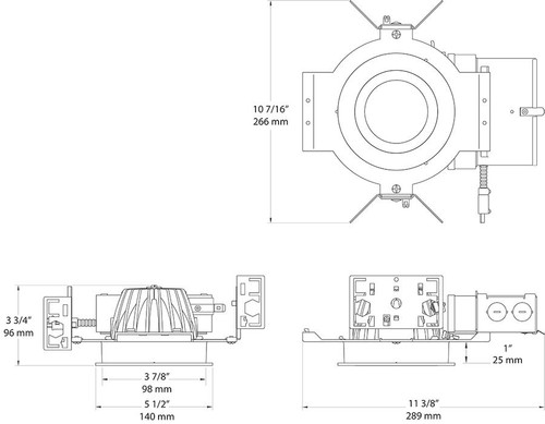 NDLED4RD-80YY-B-W Recessed Downlights NDLED4RD 4 Inch Round Universal Dimming