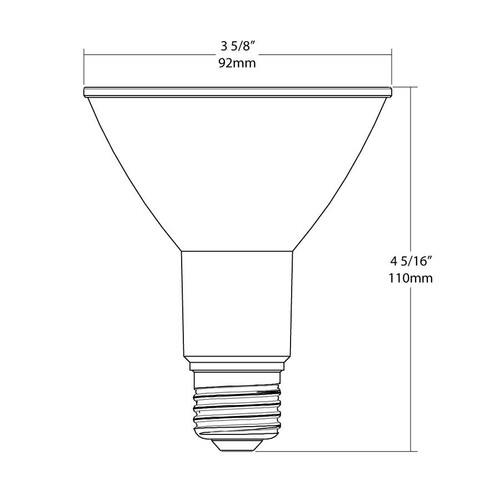 PAR30L-8-827-40D-DIM PAR30L 8W 75EQ 800LM E26 CRI80 2700K Dim 40DEG