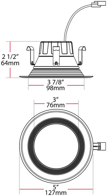 R4R8840120WB Retrofit Downlights 897 Lumens Retrofit Downlight 8W 4 Inches