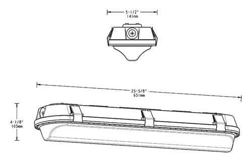 SHARK2 Shark FA 2' 25/20/15W 3500K/4000K/5000K 120-277V