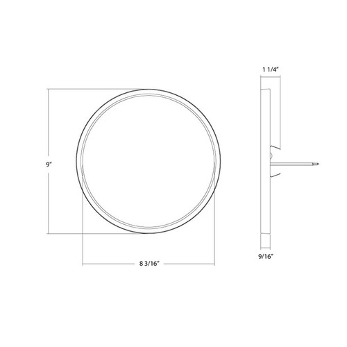 SUMO-R-9 9" Slim Round Surface Mount 18W 90CRI 5CCT 120V Triac White