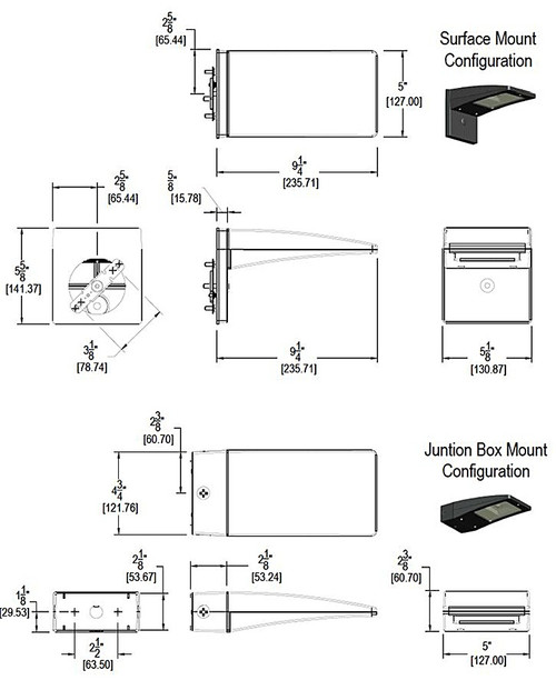 WPLED13W Wall Packs 1711 Lumens WPLED 13W White