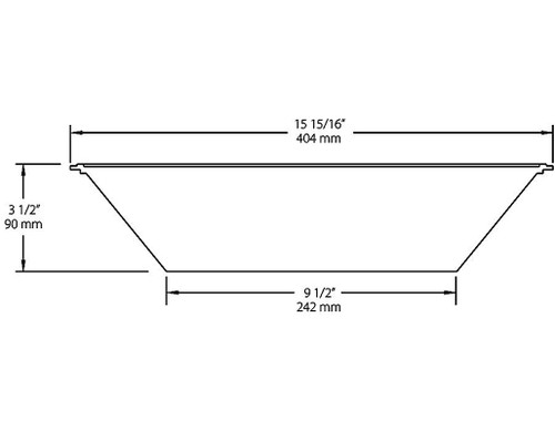 DL16 High Bays Drop Lens & Clamp Band 16 Inches Prismatic Acrylic