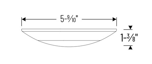 NLOPAC-R4509T2427W 4" AC Opal LED Surface Mount 700LM / 10.5W 2700K White Finish Line Drawing