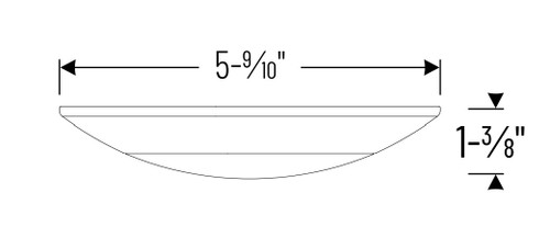 NLOPAC-R4509T2430W 4" AC Opal LED Surface Mount 700LM / 10.5W 3000K White Finish