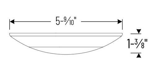 NLOPAC-R4509T2440W 4" AC Opal LED Surface Mount 700LM / 10.5W 4000K White Finish Line Drawing