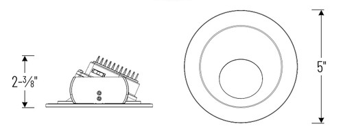 NOXAC-4RWTWWW 4" AC Onyx Round Wall Wash LED Retrofit 800LM / 11W Selectable Line Drawing