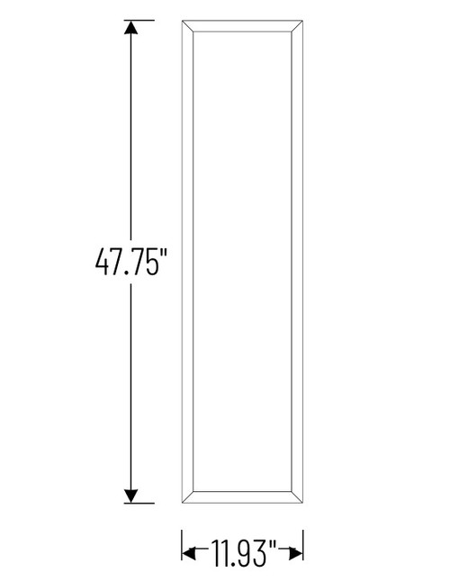NPDBL-E14/334W 1X4 LED Back-lit Tunable White Panel 3500LM 30W 3000/3500/4000K Line Drawing