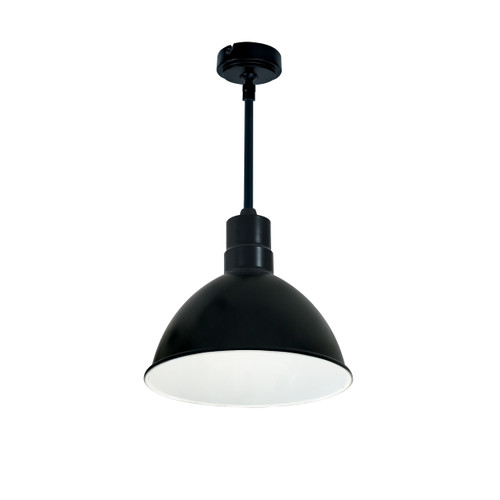 NRLM-10ST2040BWLE4/72 10" Rlm 72" Stem Mounted LED Shade 2000LM 4000K Black/white 120V