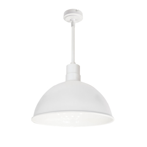 NRLM-16ST2530WWLE4/48 16" Rlm 48" Stem Mounted LED Shade 2500LM 3000K White 120V 0-10V/TRIAC/ELV