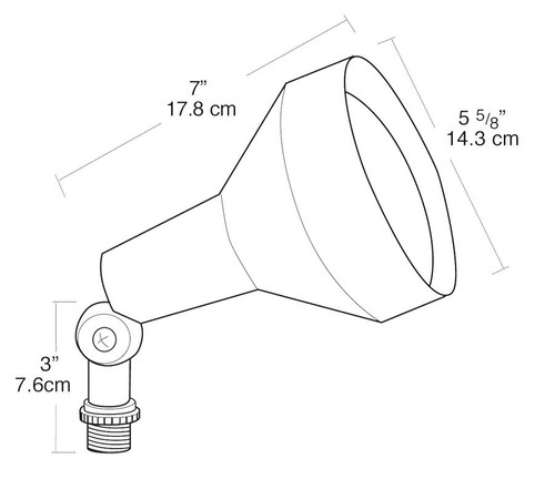 H101A Landscape Flood H System Bell Style 150W PAR38 Bronze