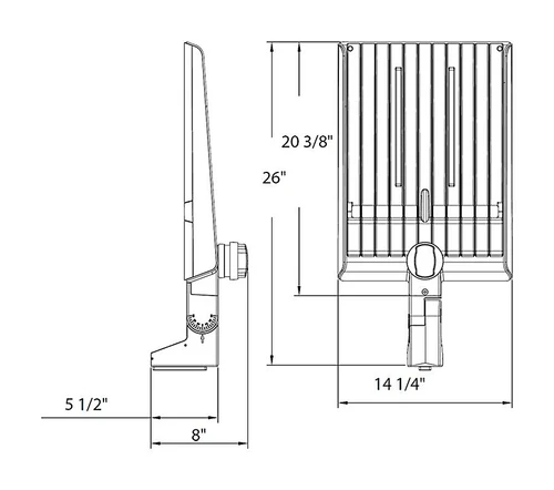 A222T320B480MVS  A22 320/280/250W 3000/4000/5000K Type II Pole Mount 480V MVS