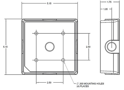 CLEDBBW  Canopylights CLED Square Back Box Wet Loc For CLED2X10 13 20