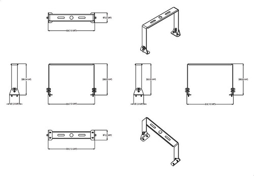 H17XXLBSM KIT  H17XXL Yoke Surface Mount Black