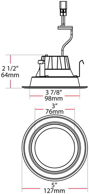 R4R89FA120WS  Dl Res 4" Round 8W 700LM E26 92CRI 5CCT 120V Smooth