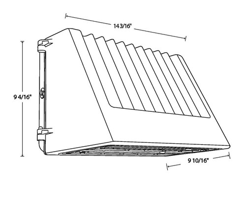 SLIM17FAFC150MVS  Wall Packs 18630/22217/19327 Lumens Slim 150W Adjustable 3000/4000/5000K